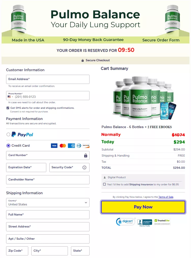pulmo-balance-order-page